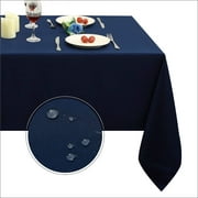 Obstal Rectangle Table Cloth, Oil-Proof Spill-Proof and Water Resistance Microfiber Tablecloth, Decorative Fabric Table Cover for Outdoor and Indoor Use (Navy Blue, 60 x 84 Inch) 60x84 Inch Navy Blue