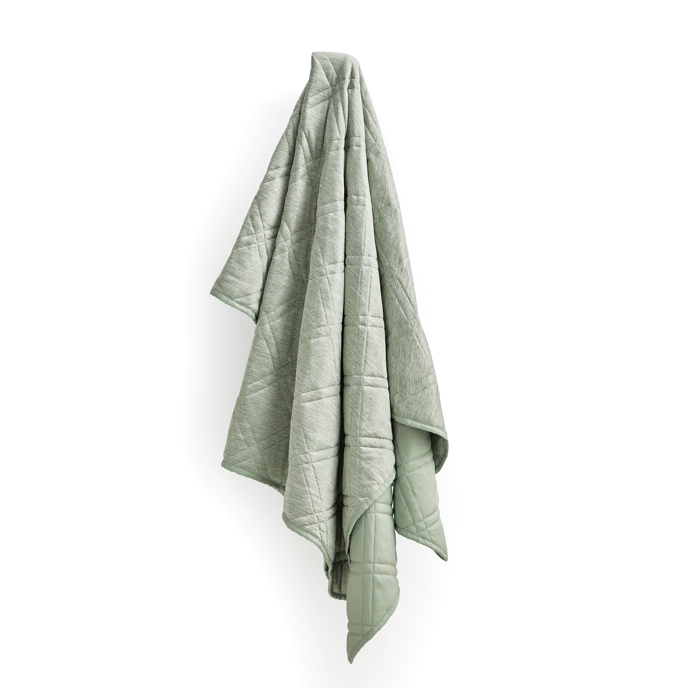 Brookstone Cooling Throw Green, Solid Print, Nylon Polyethylene, Knit, 1 Piece, Standard Size