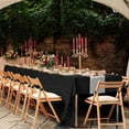 thumbnail image 4 of 1 Pack Plastic Table Cloth Cover + 1 Pack Satin Table Runner for Parties  Disposable Tablecloth for Rectangle Tables  Birthday Wedding Graduation Mather Valentine‘s Day Christmas Party Su, 4 of 8