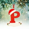 thumbnail image 1 of Agiferg Pendentif Lettre de Petit Chapeau Rouge de Noël Bricolage Nom Inscriptible Pendentif Lettre 26, 1 of 4