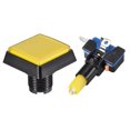 thumbnail image 2 of Uxcell Juego Botón de Presión 50x50 Cuadrado Interruptor de Botón LED de 12V con Microinterruptor Amarillo Paquete de 5, 2 of 5