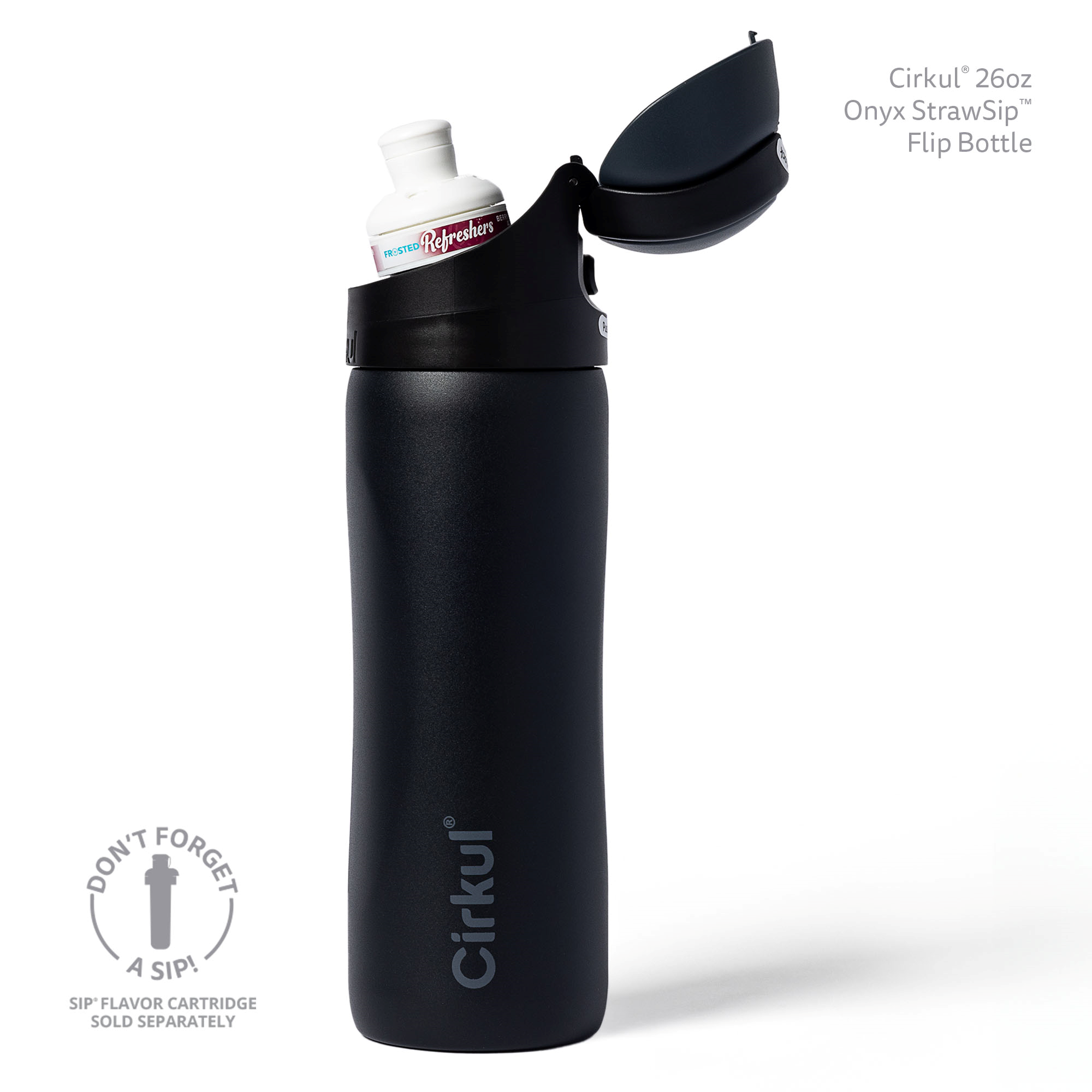 Cirkul 26oz StrawSip Flip Water Bottle, Stainless Steel photo 3