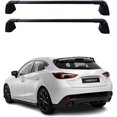 thumbnail image 1 of ROKIOTOEX Cheetah Roof Rack Crossbars for 2014-2025 MAZD-A 3 Hatchback, Lockable Black Bars., 1 of 4