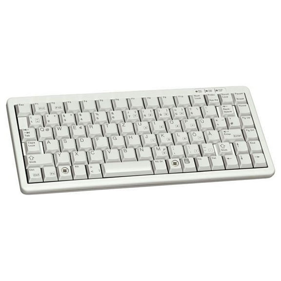 Cherry 11" Ultra-Slim Keyboard w/ 86-Key Layout and USB & PS/2 Connectors - Gray
