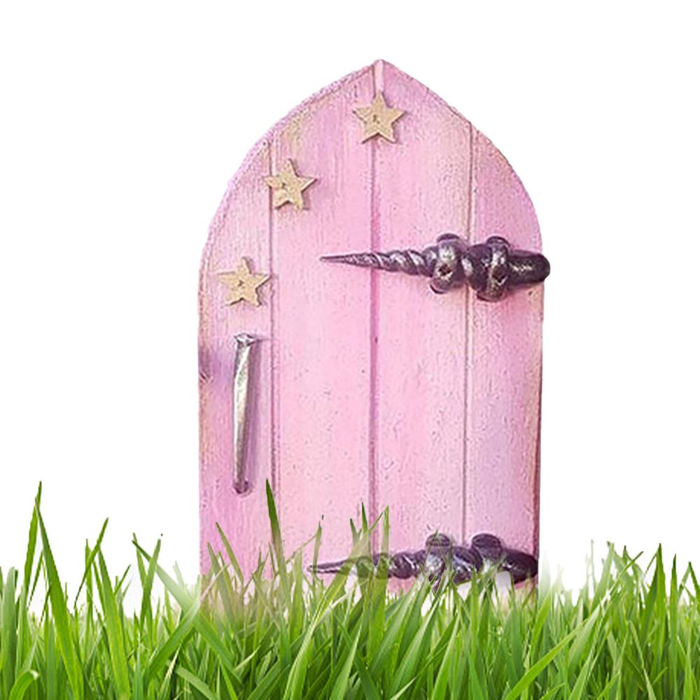 Ksruee Mini Elf Door Fairy Doors Garden Sculpture Ornament Mini Elf