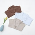thumbnail image 6 of WOLLED 6M-3T Boys Linen Shorts and Shirt Set for Baby Newborn Summer Solid Color Clothes Set Button up Lapel Shirts Tops and Shorts Outfit, 6 of 11