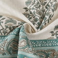 thumbnail image 5 of Lush Decor Sofia Flower Block Bouquet???? Shower Curtain Single 72" W X 72" L Teal - Bath Curtain - Block Print - Floral Shower Curtain - Vintage Boho Decor, 5 of 7