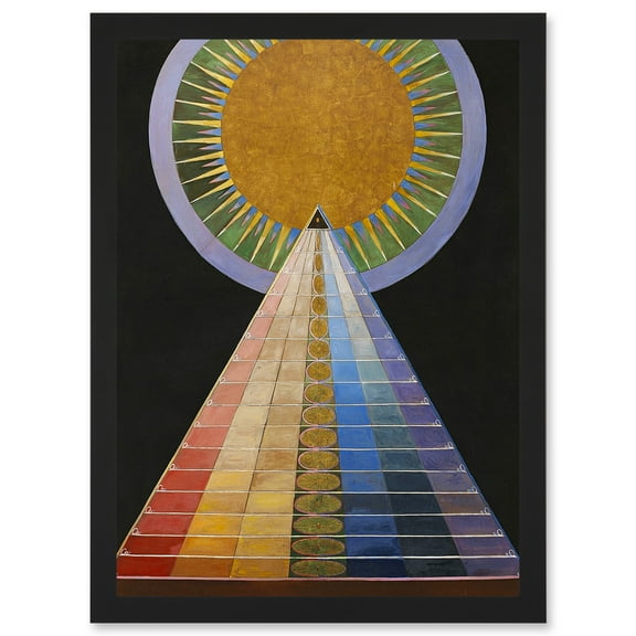 Painting Hilma Af Klint 1907 Altarpiece No 1 Group A4 Artwork Framed Wall Art Print