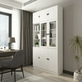 thumbnail image 2 of KULAGAGA Kitchen Pantry Storage Cabinet, 87.8"H Freestanding Storage Cabinet Cupboard for Home Office Living Room, Whiet, 2 of 8