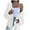 White, variant on MIASHUI Women's Mohair Blend Open Front Sweater, Fashion Casual Long Sleeve Comfortable Cardigan for Women Brown,M