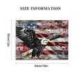 thumbnail image 3 of Creowell Retro American Flag Bald Eagle US Military Wall Art Canvas Prints Thin Blue Red Line Home Decor Pictures for Living Room Bedroom Painting Framed Ready to Hang 16x12in, 3 of 6