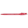 Paper Mate Erasermate Ballpoint Pen, 1 mm Medium Tip, Red Ink/Barrel, Pack of 12