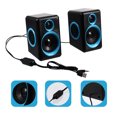 thumbnail image 4 of 2 Pcs Mini Haut-Parleurs d'Ordinateur Bleus Design Compact pour Lecture Sonore à Domicile Ou au Bureau, 4 of 8