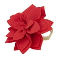 thumbnail image 1 of Saro Lifestyle NR095.R Feutre Fleur Serviette Anneau&44; Rouge - Lot de 4, 1 of 1