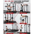 thumbnail image 4 of Historyli Multi-Functional Power Rack with LAT Pulldown & Cable Crossover System, Home Gym, Orange/Black, 4 of 8