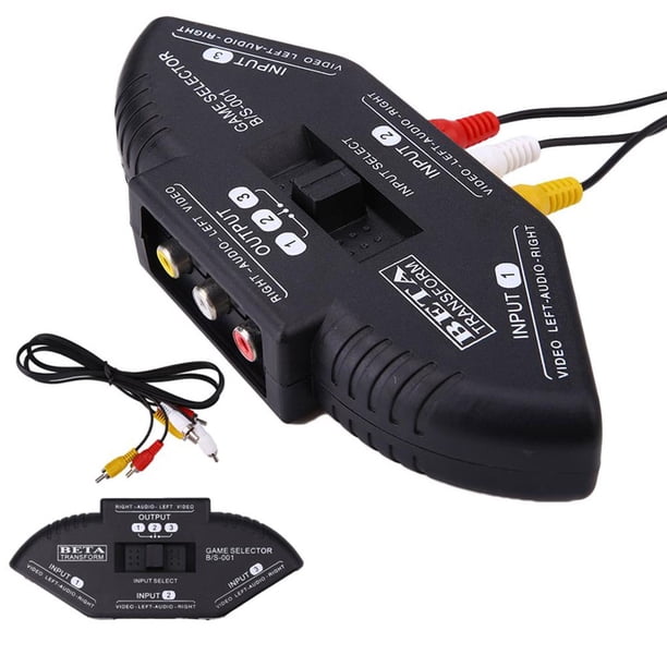 Commutateur audio KOMELEC Commutateur RCA 3 entrées 1 sortie manue