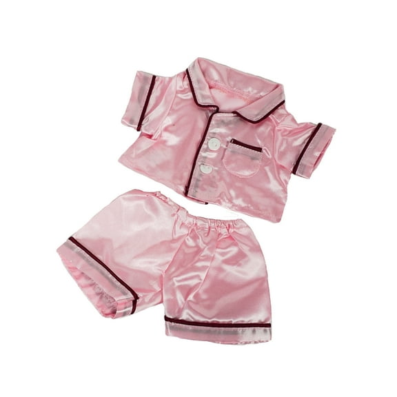 Plush Gear Pink Satin Pajamas for 6"-10" Plush Toys – Soft & Cozy Sleepwear Set