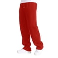 thumbnail image 5 of Nestiefly Mens Sweatpants Open Bottom Athletic Baggy Straight Leg Pants Casual Drawstring Waist Joggers with Pockets Red L, 5 of 7
