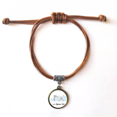 thumbnail image 1 of South Korea Landmarks The Building Bracelet Leather Hide Rope Wristband Brown Jewelry, 1 of 3