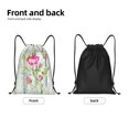 thumbnail image 5 of Bingfone Vintage Wood Background With Floral Drawstrings Backpacks Bags For Men Women Gym Drawstrings Bag, 5 of 9