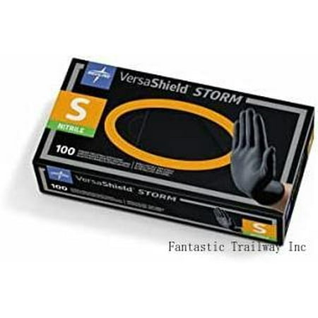 

MG6111 Versashield Storm Non-Sterile Powder-Free Latex-Free Nitrile Exam Gloves Black Small 100 Count