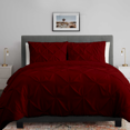 thumbnail image 2 of KOMFIT 800 Thread Count Pinch Pleated Duvet Cover set 100% Egyptian Cotton with Zipper Closure & Corner Ties 1 Duvet Cover & 4 Pillow Shams Burgandy Solid , Alaskan King (132x120), 2 of 6