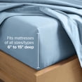 thumbnail image 6 of Bare Home Luxury Bed Sheet Set - Premium 1800 Collection - 6 Piece - Full, Light Blue, 6 of 9