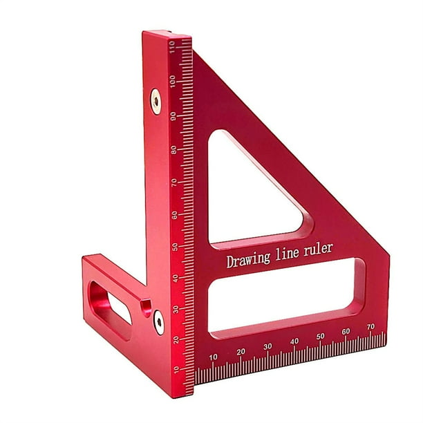 Regla De Medición 3D Multiángulo 45/90, Escuadra De Aluminio Para Carpintería, Transportador Triangular, Regla Triangular, Herramienta De Medición De Alta Precisión
