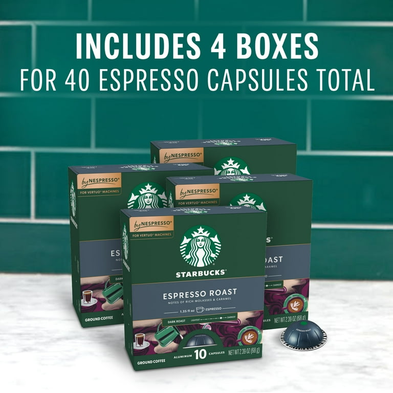 Starbucks by Nespresso Vertuo, Espresso Roast, Dark Roast