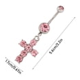 thumbnail image 3 of Surgical Dangle Navel Button Bar Belly Ring Piercing Body, 3 of 4