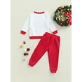 thumbnail image 4 of Qiylii Kid Christmas Clothes Set Santa Print Sweatshirt + Long Pant,2-7T, 4 of 9