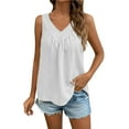 thumbnail image 3 of Frnrwgo Womens Tank Tops, Round Neck Casual Vest, Solid Color Fashion Pullover Shirt, 3 of 6
