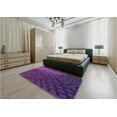 thumbnail image 5 of Ahgly Company Machine Washable Indoor Rectangle Transitional Dark Orchid Purple Area Rugs, 8' x 12', 5 of 7