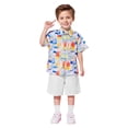 thumbnail image 1 of Rhuody Tenues pour Garçons Col Ras du Cou Manches Courtes Tenue de Performance Scène Danse pour École Chorale Spectacle Tenue de Fête de Maternelle Tenue Simple 6-7 Ans Bleu Ciel, 1 of 9