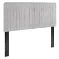 thumbnail image 1 of Modway Milenna Channel Tufted Velvet King/California King Headboard - Light Gray, 1 of 11