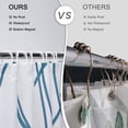 thumbnail image 6 of Lake Blue Shower Curtain for Bathroom with Hooks, Extra Long Shower Curtain Set Stripe Shower Curtains, Weighted Hem Water Repellent Washable, 72 x 72, 6 of 6