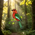 thumbnail image 6 of Stained Glass Hummingbird Suncatcher, Hand Cut Window Hanging Ornament, Decorative Light Catcher Art, Unique Decor for Home Window Living Room Wall Decoration, 6 of 8