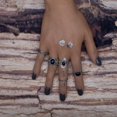 thumbnail image 2 of 5pcs / de piedra Cristal sobre el Apilamiento Midi Turquesa medio Sunnimix Anillos, 2 of 6