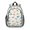Dinosaur and Floral, variant on Dinosaur and Floral White Pattern Backpack for School, Cute School Bag with Adjustable Shoulder Straps and Padded Back, 15"x11.42"x5.5"