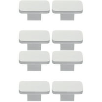 WORGEOUS 8-Pack Aluminum Cabinet Knobs, Simple Square Drawer Pull Handles for Dressers and Cabinets
