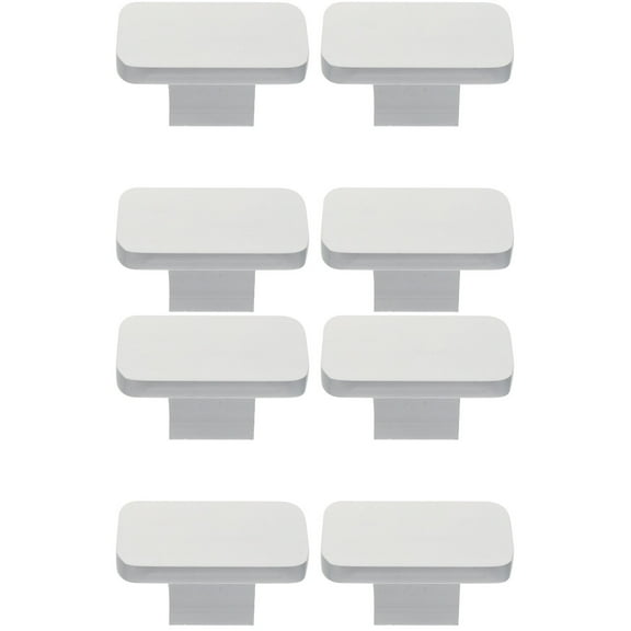 WORGEOUS 8-Pack Aluminum Cabinet Knobs, Simple Square Drawer Pull Handles for Dressers and Cabinets