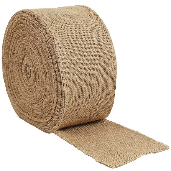 Cinta decorativa KINJOEK de arpillera, 15 cm de ancho, 10 m