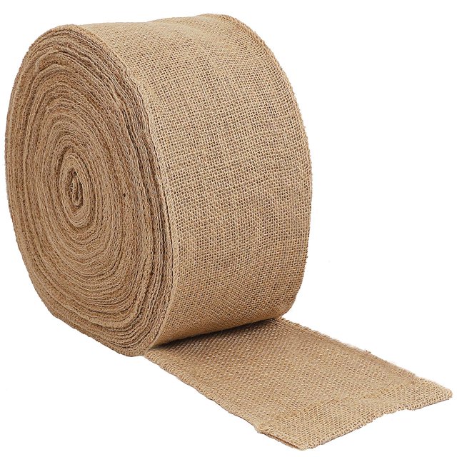 Cinta decorativa KINJOEK de arpillera, 15 cm de ancho, 10 m