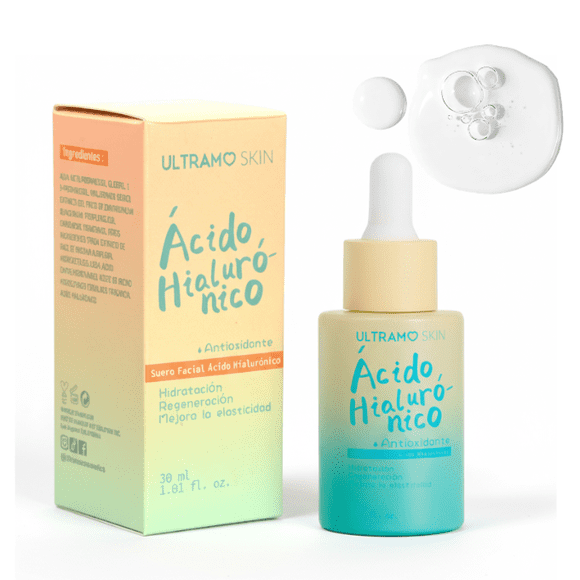 Serum Facial Ácido Hialurónico Hidratación Profunda Efecto Relleno Piel Firme Mejora Elasticidad y Luminosidad ULTRAMO