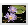 thumbnail image 3 of Dana Underdahl 14x12 White Modern Wood Framed Wall Art Titled - Violet Water Lily I, 3 of 5