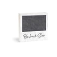 thumbnail image 2 of Be Back Soon Classic White 7 x 7 Wood Tabletop Chalkboard Message Block Sign, 2 of 3
