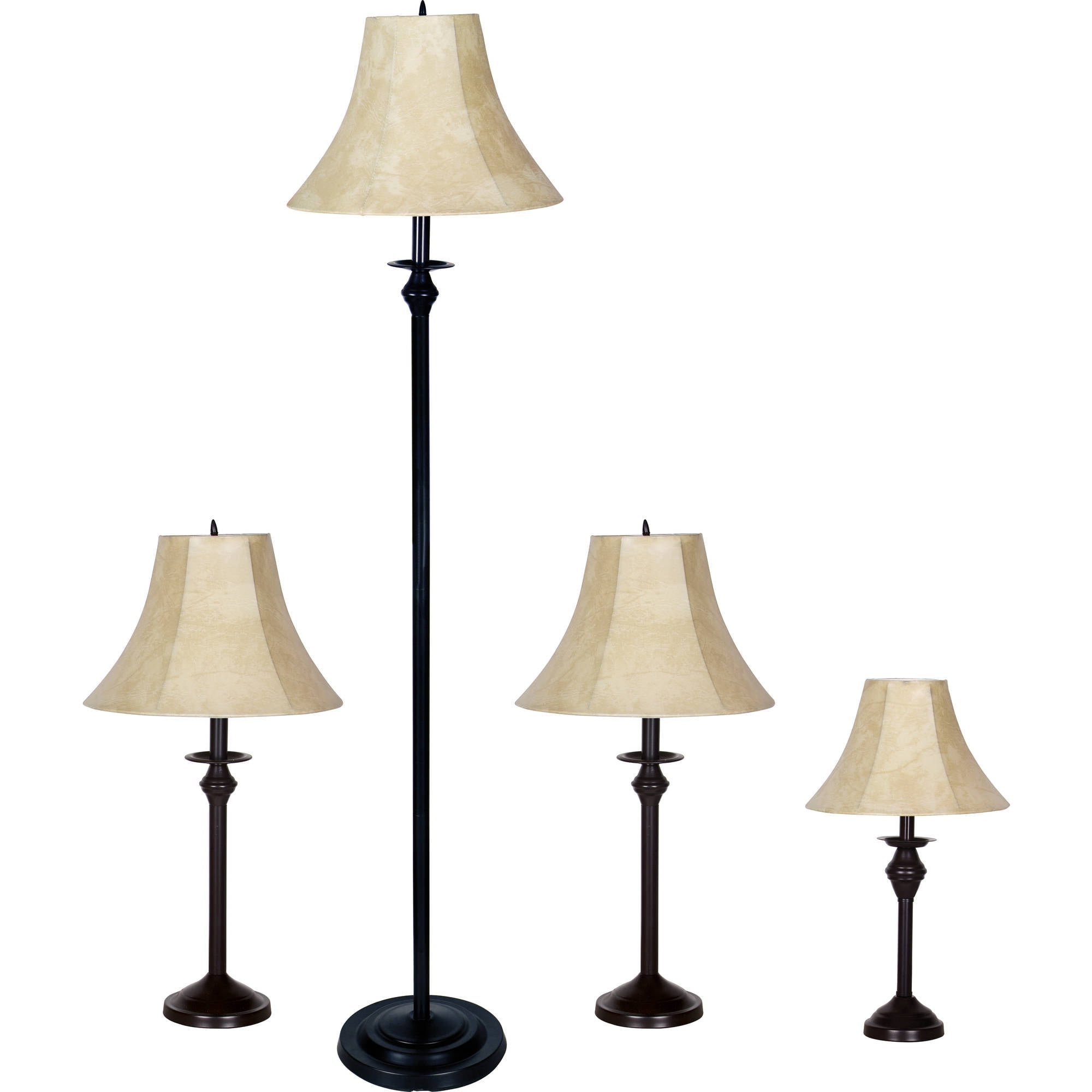 Better Homes Gardens 4 Piece Lamp Set Bronze Finish Walmart