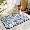 thumbnail image 3 of 2 Pack Washable Rubber Multicolored Flower Leaves Dish Drying Mats for Kitchen Counter Home Large Coffee Bar Pad Accessories and Decor for Utensils Stemware (2pcs 19.5''x12''), 3 of 6