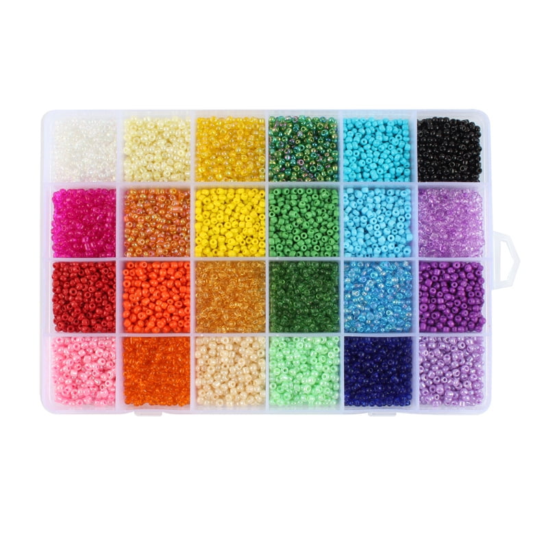 3MM Seed Beads Kit Candy Rainbow Color Mini Beads Set Small Craft Beads For  DIY Necklace Bracelet Earrings Jewelry Making Set - AliExpress