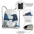 thumbnail image 2 of Sigee Snow Gnome for Winter for Drawstring Zipper Backpack ,Waterproof, Durable, Lightweight Gym Bag for Sports, 2 of 5